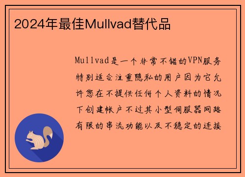 2024年最佳Mullvad替代品